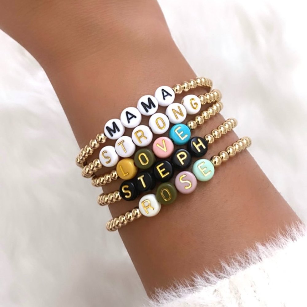 14k Gold Filled Customized Beaded Bracelet